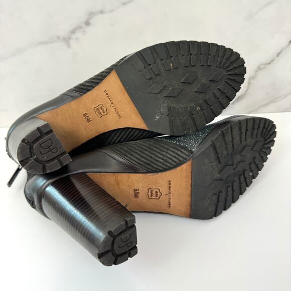 Donald J Pliner Womens Hudson Heeled Boot Size 9.5 Leather Mixed Media Brown - Picture 9 of 11